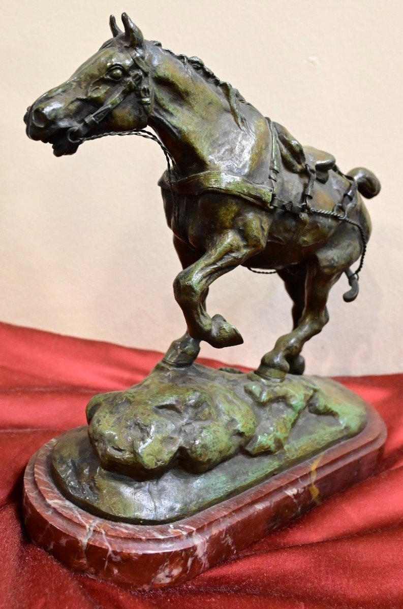 Gustave Colsoulle - Cheval En Bronze-photo-2